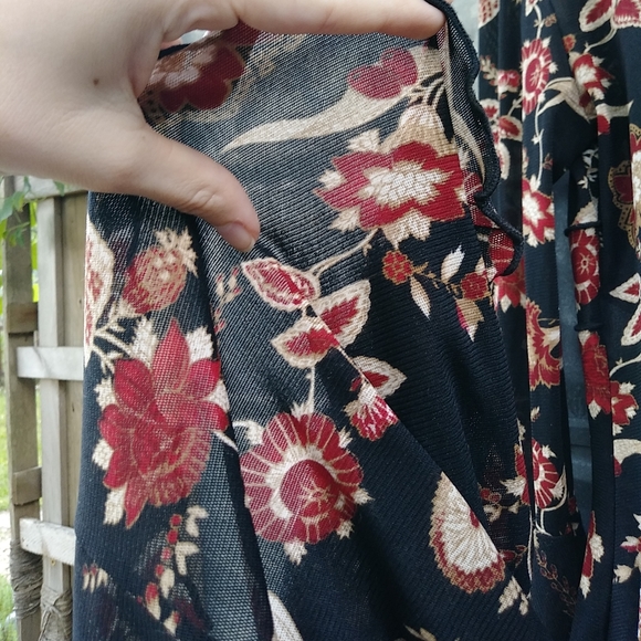 Vintage 90s Bell Sleeve Sheer Dress - Picture 5 of 5